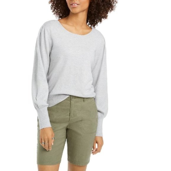 Style & Co Pull-Sleeve Blouson Sweater - Picture 1 of 5